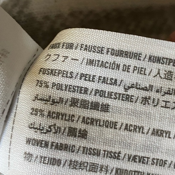 Abercrombie & Fitch Teddy Bear Sherpa Buffalo Grey Checkered 3/4 Zip Pockets M - Picture 9 of 9